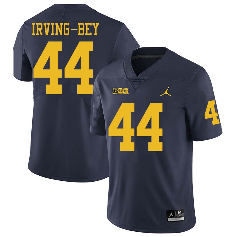 Jordan Brand Men #44 Deron Irving-Bey Michigan Wolverines College Football Jerseys Sale-Navy